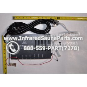 COMPLETE CONTROL POWER BOX 220V / 240V - COMPLETE CONTROL POWER BOX 220V / 240V WITH 7 CIRCUIT BOARD PINS  6 FEMALE PLUGS SUPPLY WORLD INFRARED SAUNA 27