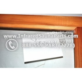 WOOD SAUNA WALLS - HEMLOCK WOOD SAUNA PANEL WITH GLASS ( 24" x 71" ) 2