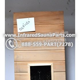 WOOD BENCHS + HEATERS - HEMLOCK WOOD BENCH + HEATHER + BLACK COVER ( 56.9" x 15.6" ) 3