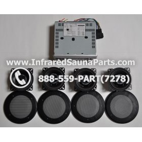 COMPLETE STEREO + SPEAKERS + COVERS - COMPLETE STEREO SYSTEM CD-2000 WITH 4 SPEAKERS 1