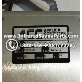 COMPLETE CONTROL POWER BOX WITH CONTROL PANEL - COMPLETE CONTROL POWER BOX  SOFTHEAT INFRARED SAUNA WITH CONTROL PANEL 12