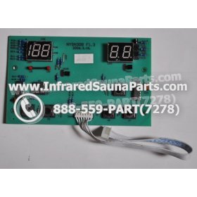 CIRCUIT BOARDS WITH  FACE PLATES - CIRCUIT BOARD WITH FACEPLATE PRECISION THERAPY INFRARED SAUNA NYSN3DB F1.3 WITH WIRE 4