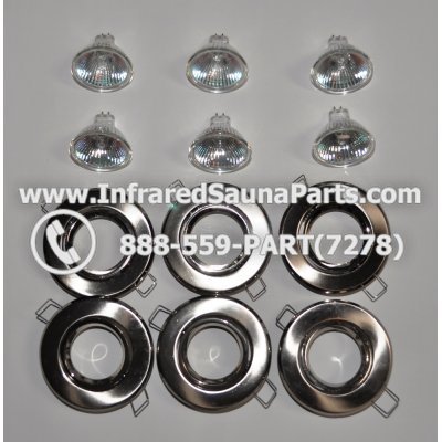 COMPLETE LIGHT ASSEMBLY 12V - COMPLETE LIGHT ASSEMBLY 6 HOUSING IN SILVER FINISH WITH 6 BULBS 12V 1